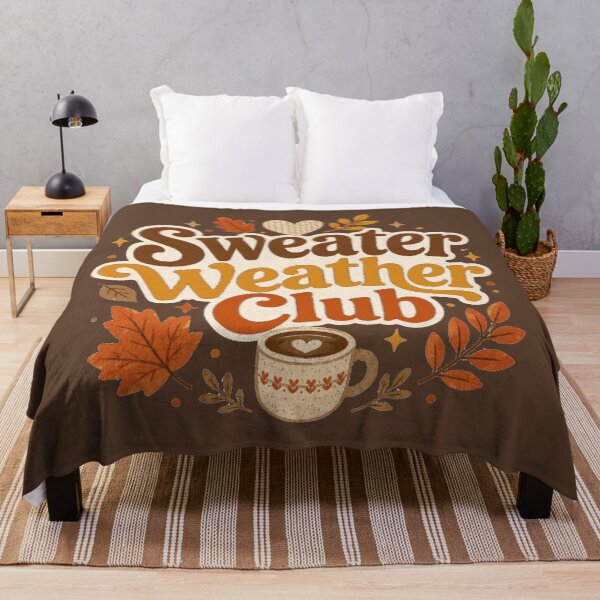 Item preview, Sweater Weather Club Cute Cozy Fall Design – Cocoa Brown designed and sold by Bright Little Things.