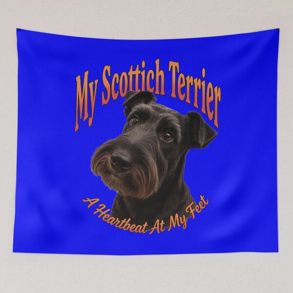 Item preview, My Scottish Terrier. A Heartbeat At My Feet Dog Art Design designed and sold by fantasticdesign.