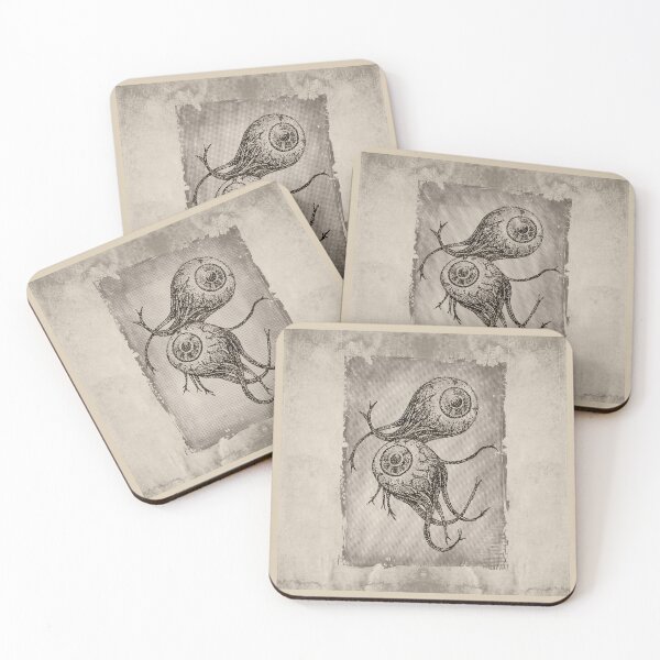 Item preview, Creepy Disembodied Eyeballs Optic Nerve Horror Sketch Sepia designed and sold by Ghoul Enterprises.