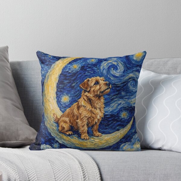 Item preview, Funny Norfolk Terrier Starry Night Painting Cute Moon Stars Mom Dad Kids designed and sold by FurryHavenPH.