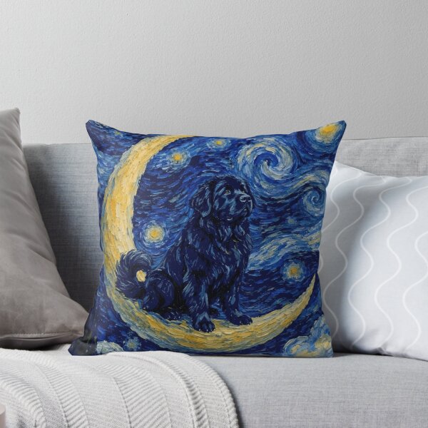 Item preview, Funny Newfoundland Starry Night Painting Cute Moon Stars Mom Dad Kids designed and sold by FurryHavenPH.
