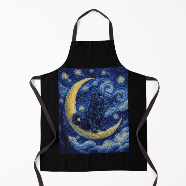 Item preview, Funny Newfoundland Starry Night Painting Cute Moon Stars Mom Dad Kids designed and sold by FurryHavenPH.