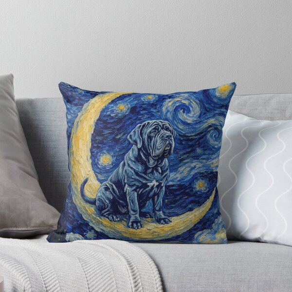 Item preview, Funny Neapolitan Mastiff Starry Night Painting Cute Moon Stars Mom Dad Kids designed and sold by FurryHavenPH.