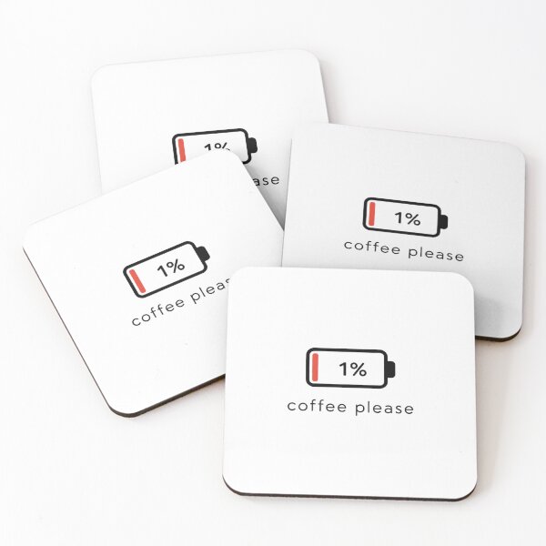 Item preview, Funny Coffee Please 1 Percent Low Battery Energy Minimalist designed and sold by PotatoMarket.