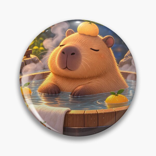 Item preview, Cozy Capybara Hot Spring Spa designed and sold by TinyWeird.