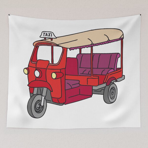 Item preview, Red Tuktuk. autorickshaw designed and sold by Berlin-T-Shirt.