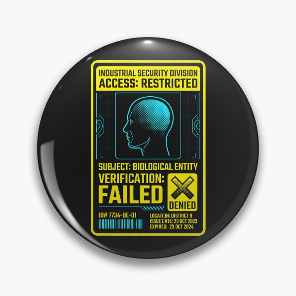 Item preview, Cyberpunk Techwear - Sci Fi Access Badge Dystopian Security designed and sold by SplashTastic.