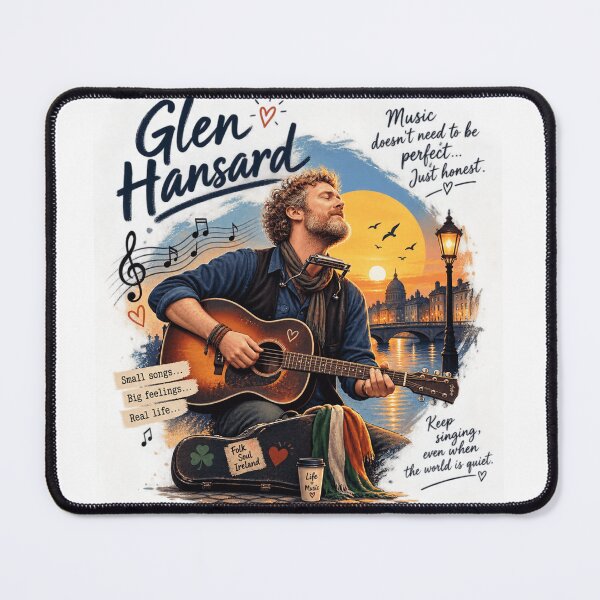 Item preview, Irish Folk Soul Acoustic Guitar Music – Heartfelt Singer Songwriter Art designed and sold by LatestDesign95.