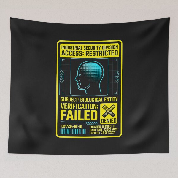 Item preview, Cyberpunk Techwear - Sci Fi Access Badge Dystopian Security designed and sold by SplashTastic.