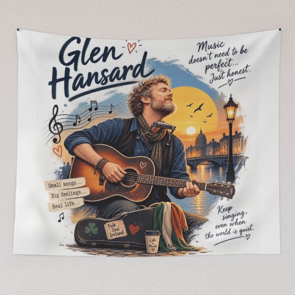 Item preview, Irish Folk Soul Acoustic Guitar Music – Heartfelt Singer Songwriter Art designed and sold by LatestDesign95.