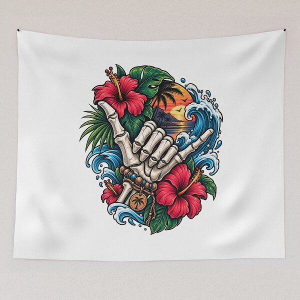 Item preview, Tropical Skeleton Ocean Streetwear designed and sold by VYBORA Studio.