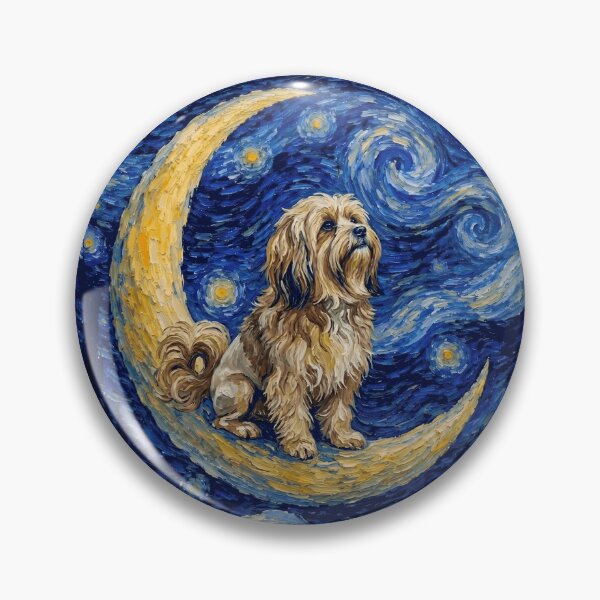 Item preview, Funny Lowchen Starry Night Painting Cute Moon Stars Mom Dad Kids designed and sold by FurryHavenPH.