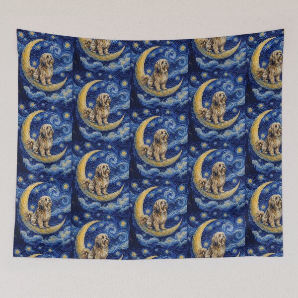Item preview, Funny Lowchen Starry Night Painting Cute Moon Stars Mom Dad Kids designed and sold by FurryHavenPH.