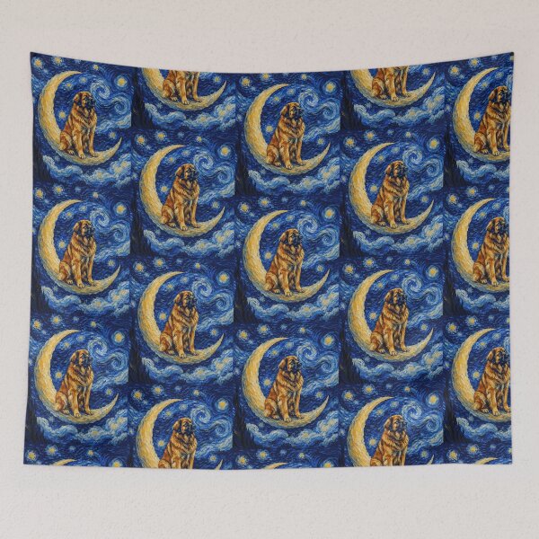 Item preview, Funny Leonberger Starry Night Painting Cute Moon Stars Mom Dad Kids designed and sold by FurryHavenPH.