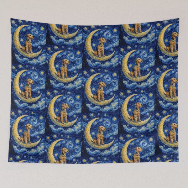 Item preview, Funny Lakeland Terrier Starry Night Painting Cute Moon Stars Mom Dad Kids designed and sold by FurryHavenPH.