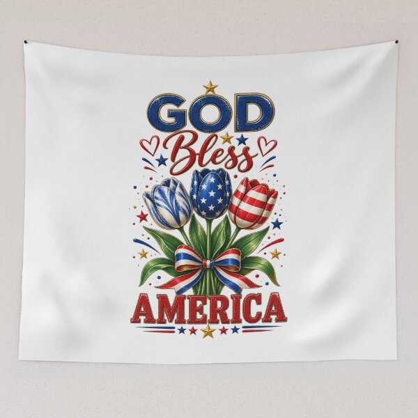 Item preview, God Bless America Patriotic Tulip designed and sold by Side Quest Co..