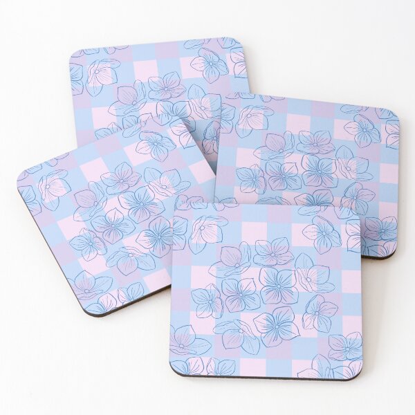Item preview, Essence of hydrangea on gingham designed and sold by OhNoNotAgain42.