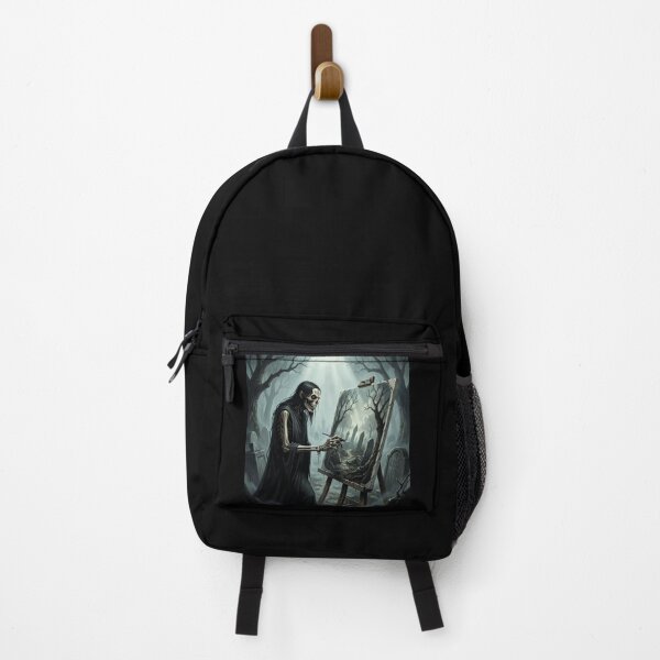 Item preview, The Grim Reaper is painting a picture in the cemetery. Night of the Living Dead. designed and sold by MagelliShop.