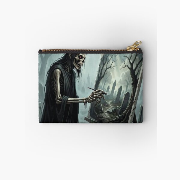 Item preview, The Grim Reaper is painting a picture in the cemetery. Night of the Living Dead. designed and sold by MagelliShop.