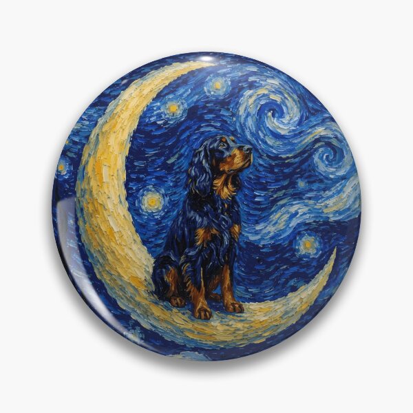 Item preview, Funny Gordon Setter Starry Night Painting Cute Moon Stars Mom Dad Kids designed and sold by FurryHavenPH.