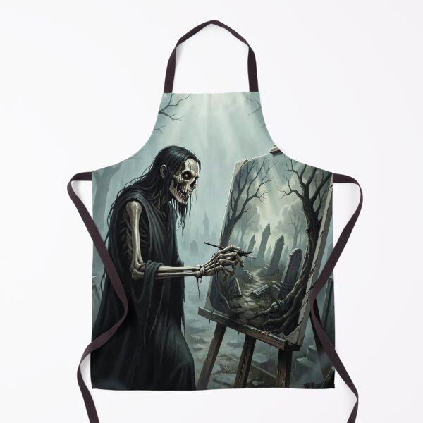Item preview, The Grim Reaper is painting a picture in the cemetery. Night of the Living Dead. designed and sold by MagelliShop.