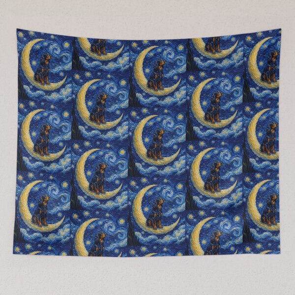 Item preview, Funny Gordon Setter Starry Night Painting Cute Moon Stars Mom Dad Kids designed and sold by FurryHavenPH.