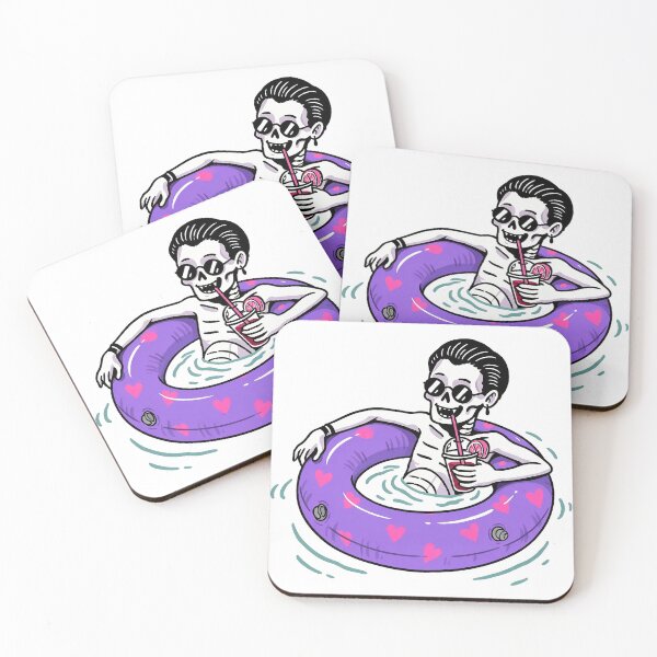 Item preview, Vampire Chilling Pool Float Drink Art designed and sold by The Mellonaire.