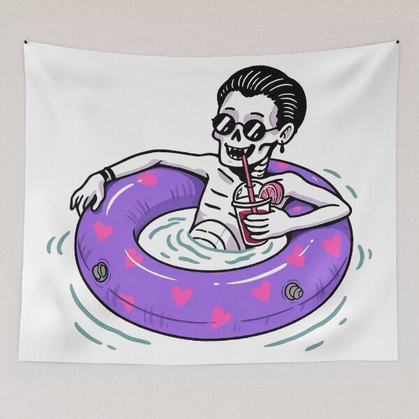 Item preview, Vampire Chilling Pool Float Drink Art designed and sold by The Mellonaire.