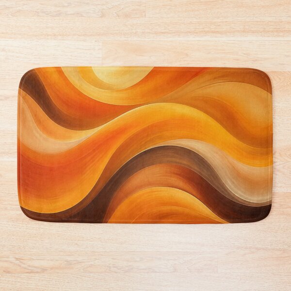 Item preview, Warm Golden Amber Liquid Wave Abstract designed and sold by Harmonic_Layers.
