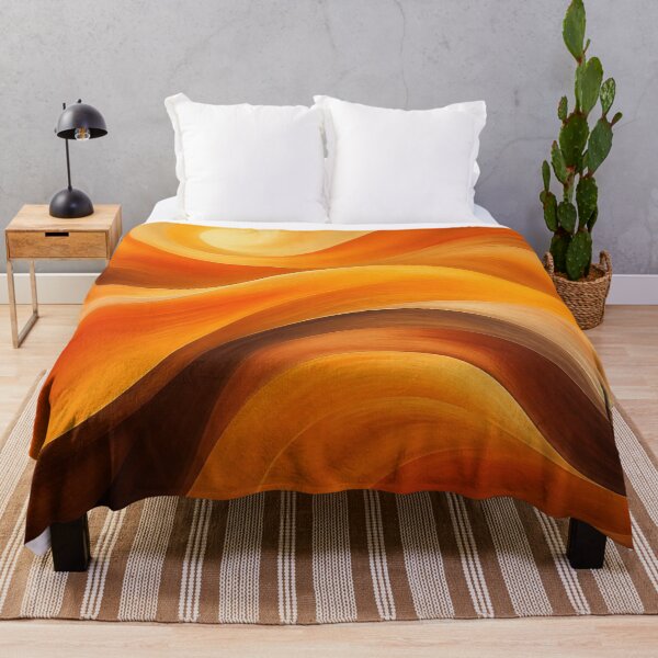 Item preview, Warm Golden Amber Liquid Wave Abstract designed and sold by Harmonic_Layers.