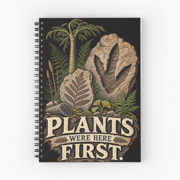 Item preview, Plants Were Here First — Vintage Paleobotany Fossil Plant Humor designed and sold by wildflux.