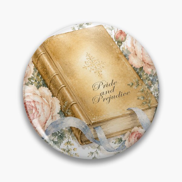 Item preview, Pride & Prejudice Shhh I'm reading Floral watercolor Book lover designed and sold by Anne Londez Studio.
