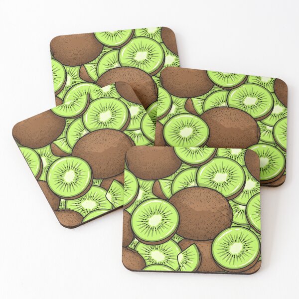 Item preview, Kiwi Fruit Pattern – Fresh Green Tropical Fruit Illustration designed and sold by RkskArt.