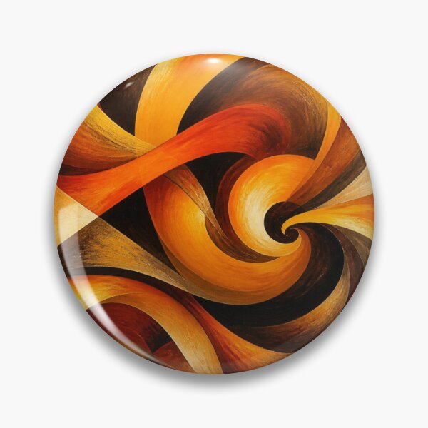 Item preview, Warm Terracotta Amber Spiral Abstract Curves designed and sold by Harmonic_Layers.
