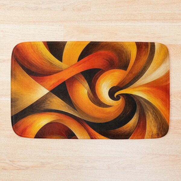 Item preview, Warm Terracotta Amber Spiral Abstract Curves designed and sold by Harmonic_Layers.
