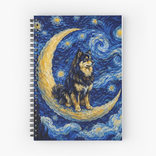 Item preview, Funny Finnish Lapphund Starry Night Painting Cute Moon Stars Mom Dad Kids designed and sold by FurryHavenPH.
