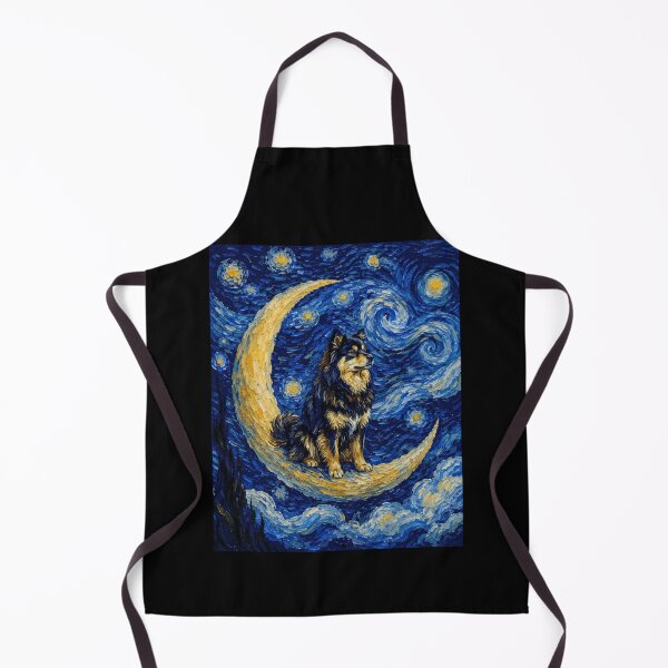Item preview, Funny Finnish Lapphund Starry Night Painting Cute Moon Stars Mom Dad Kids designed and sold by FurryHavenPH.