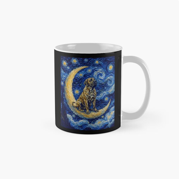 Item preview, Funny Fila Brasileiro Starry Night Painting Cute Moon Stars Mom Dad Kids designed and sold by FurryHavenPH.
