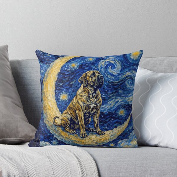 Item preview, Funny Fila Brasileiro Starry Night Painting Cute Moon Stars Mom Dad Kids designed and sold by FurryHavenPH.