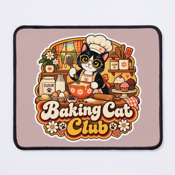 Item preview, Retro Baking Cat Club 70s Aesthetic designed and sold by Retro Whiskers.
