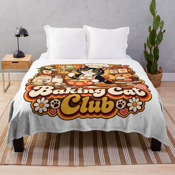 Item preview, Retro Baking Cat Club 70s Aesthetic designed and sold by Stickers Hub HUB.