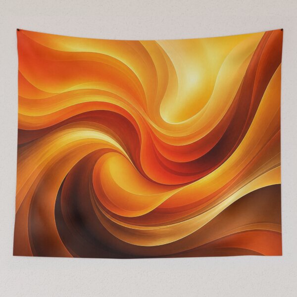 Item preview, Glowing Liquid Golden Amber Flame Swirl designed and sold by Harmonic_Layers.