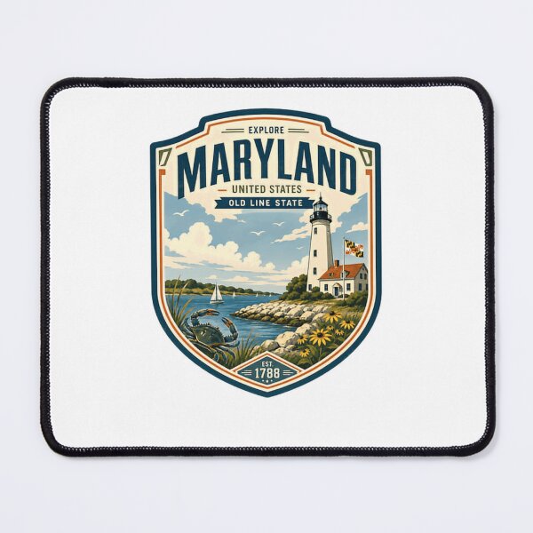 Item preview, Explore Maryland United States Old Line State Est. 1788 Lighthouse Crab Travel Souvenir State Pride designed and sold by Star3NowForMe.