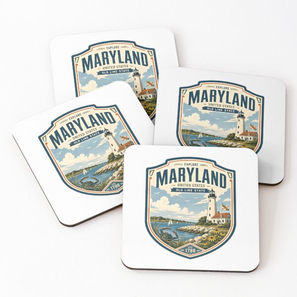 Item preview, Explore Maryland United States Old Line State Est. 1788 Lighthouse Crab Travel Souvenir State Pride designed and sold by Star3NowForMe.