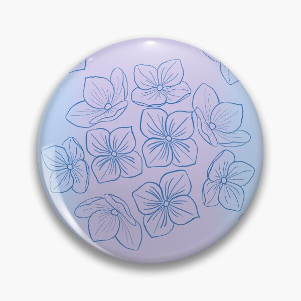 Item preview, Essence of hydrangea on blue and lilac stripes designed and sold by OhNoNotAgain42.