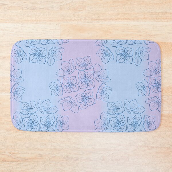 Item preview, Essence of hydrangea on blue and lilac stripes designed and sold by OhNoNotAgain42.