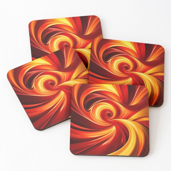 Item preview, 3D Fiery Crimson and Gold Ribbon Vortex designed and sold by Harmonic_Layers.