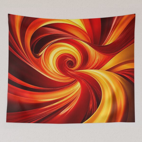Item preview, 3D Fiery Crimson and Gold Ribbon Vortex designed and sold by Harmonic_Layers.