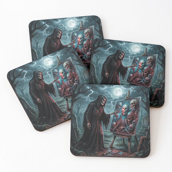Item preview, The Grim Reaper is painting a picture in the cemetery. Night of the Living Dead. designed and sold by MagelliShop.
