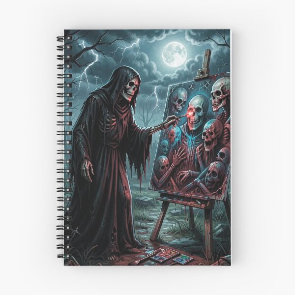Item preview, The Grim Reaper is painting a picture in the cemetery. Night of the Living Dead. designed and sold by MagelliShop.